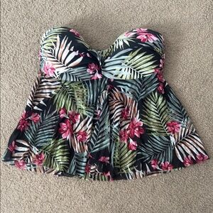 Kona sol strapless tankini top flowy XL